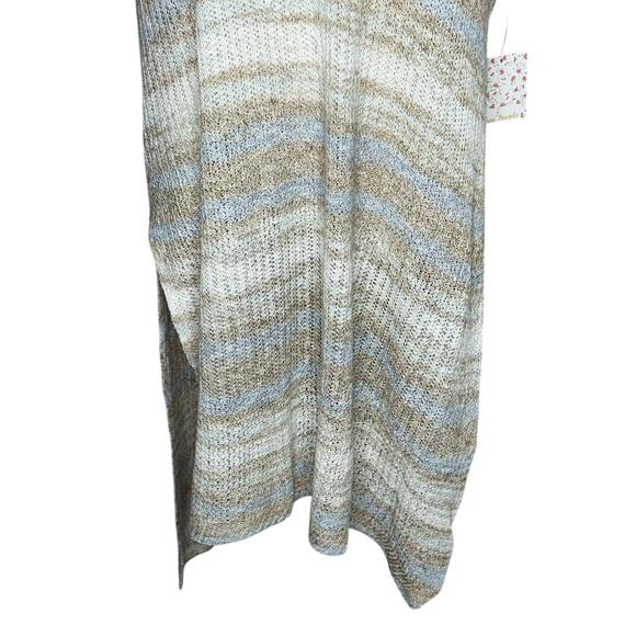 NWT Free People Sunny Days Tunic Knit Natural Combo Side Slit Top Size Small - Picture 5 of 10